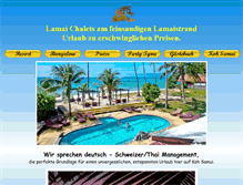 Tablet Screenshot of lamai-chalets.com